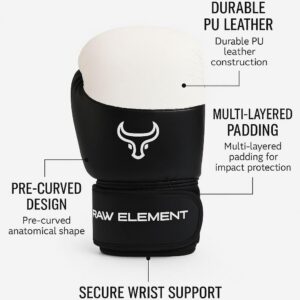 RAW ELEMENT Boxing Gloves for Men & Women | Multi-Layer Padded Gloves with Thumb Protection - Image 23