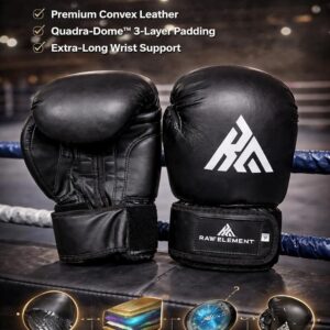 RAW ELEMENT Boxing Gloves for Men & Women | Multi-Layer Padded Gloves with Thumb Protection - Image 11