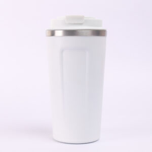 Coffee Tumbler Mug with Leak-Proof Lid (White) - Image 4