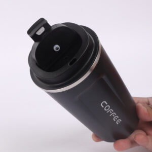 Vacuum Coffee Mug with Silicon Grip | Travel Coffee Mug (Black | Blue) - Image 11