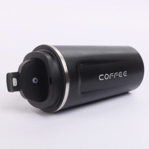 Vacuum Coffee Mug with Silicon Grip | Travel Coffee Mug (Black | Blue) - Image 9