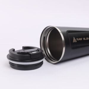 Vacuum Coffee Mug with Silicon Grip | Travel Coffee Mug (Black | Blue) - Image 6