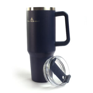 RAW ELEMENT 1.2L Stainless Steel Insulated Tumbler Bottle | Leakproof Hot & Cold Sipper with 1 Steel Straws | Black Travel Mug for Gym, Office, Car Cup Holder - Image 27