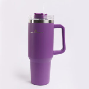 RAW ELEMENT 1.2L Stainless Steel Insulated Tumbler Bottle | Leakproof Hot & Cold Sipper with 1 Steel Straws | Black Travel Mug for Gym, Office, Car Cup Holder - Image 9