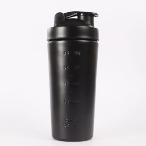 Raw Element Stainless Steel Shaker Bottle for Gym (750ml, Black) – Leakproof, BPA-Free, Protein, Pre-Workout, BCAA & Water Mixer with Wire Ball – Durable, Eco-Friendly, Easy Clean, Flip Cap - Image 3