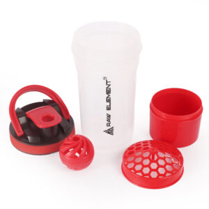 Raw Element Shaker Bottle with Storage Compartment | Leak-Proof, BPA-Free, Non-Slip Grip | 850ml Protein Mixer for Smoothies, Pre Workout & More | Portable & Anti-Sediment Design - Image 9