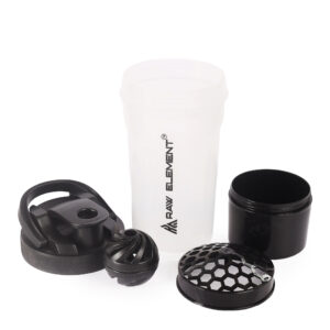 Raw Element Shaker Bottle with Storage Compartment | Leak-Proof, BPA-Free, Non-Slip Grip | 850ml Protein Mixer for Smoothies, Pre Workout & More | Portable & Anti-Sediment Design - Image 4