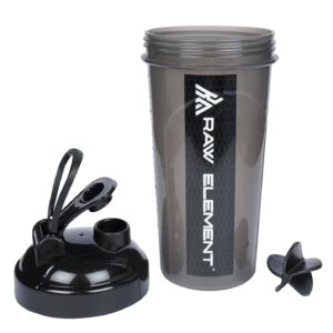 Raw Element Protein Shaker Bottle for Gym – 500ml BPA-Free Blender Bottle with Mixing Ball & Leak-Proof Lid – Pre/Post Workout Supplement Shaker for Men & Women - Image 3