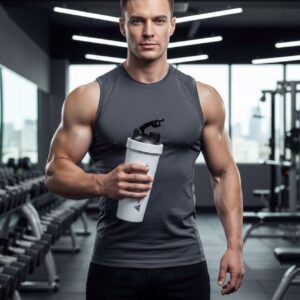 Stainless Steel Gym Shaker 750ml – Leakproof Shaker Bottle for Protein Powder, Smoothies, Supplements – Odor-Free, Durable & Portable for Gym, Travel, and Workouts (White) - Image 4