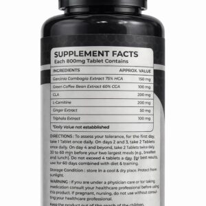 Body Transformation Support Tablets | CLA + L-Carnitine + Triphala | Boost Energy, Burn Fat & Improve Digestion | 60 Tablets (For Men & Women) - Image 3