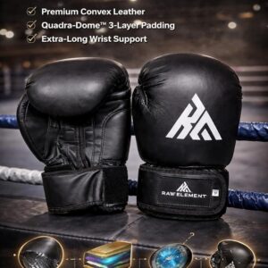 Versatile Training & Sparring Gloves for Boxing, MMA, Muay Thai – Durable, Padded, with Wrist Wrap, Thumb Support & Grip Bar (Black, 60Z) - Image 3