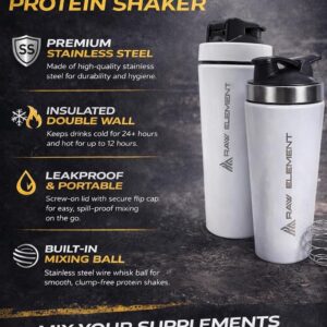 Stainless Steel Gym Shaker 750ml – Leakproof Shaker Bottle for Protein Powder, Smoothies, Supplements – Odor-Free, Durable & Portable for Gym, Travel, and Workouts (White) - Image 2