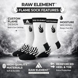 Premium Cotton | Multicolour Athletic Socks with Fire Pattern Crew Socks |Unisex Stretchable Free Size - Image 4