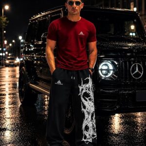 Men’s Street Track Pant | Premium Cotton Blend | Graphic Printed Loose Fit Jogger | Casual Wear, Gym & Streetwea - Image 4